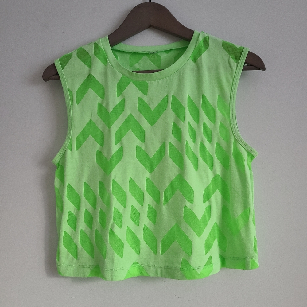 LJ Bright Patterned Cropped Top Size S
